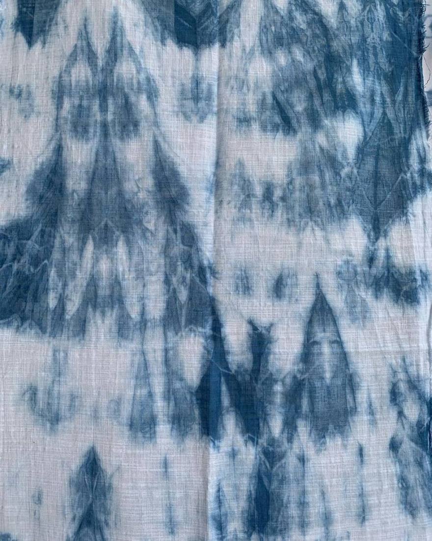 İndigo shibori kumaş